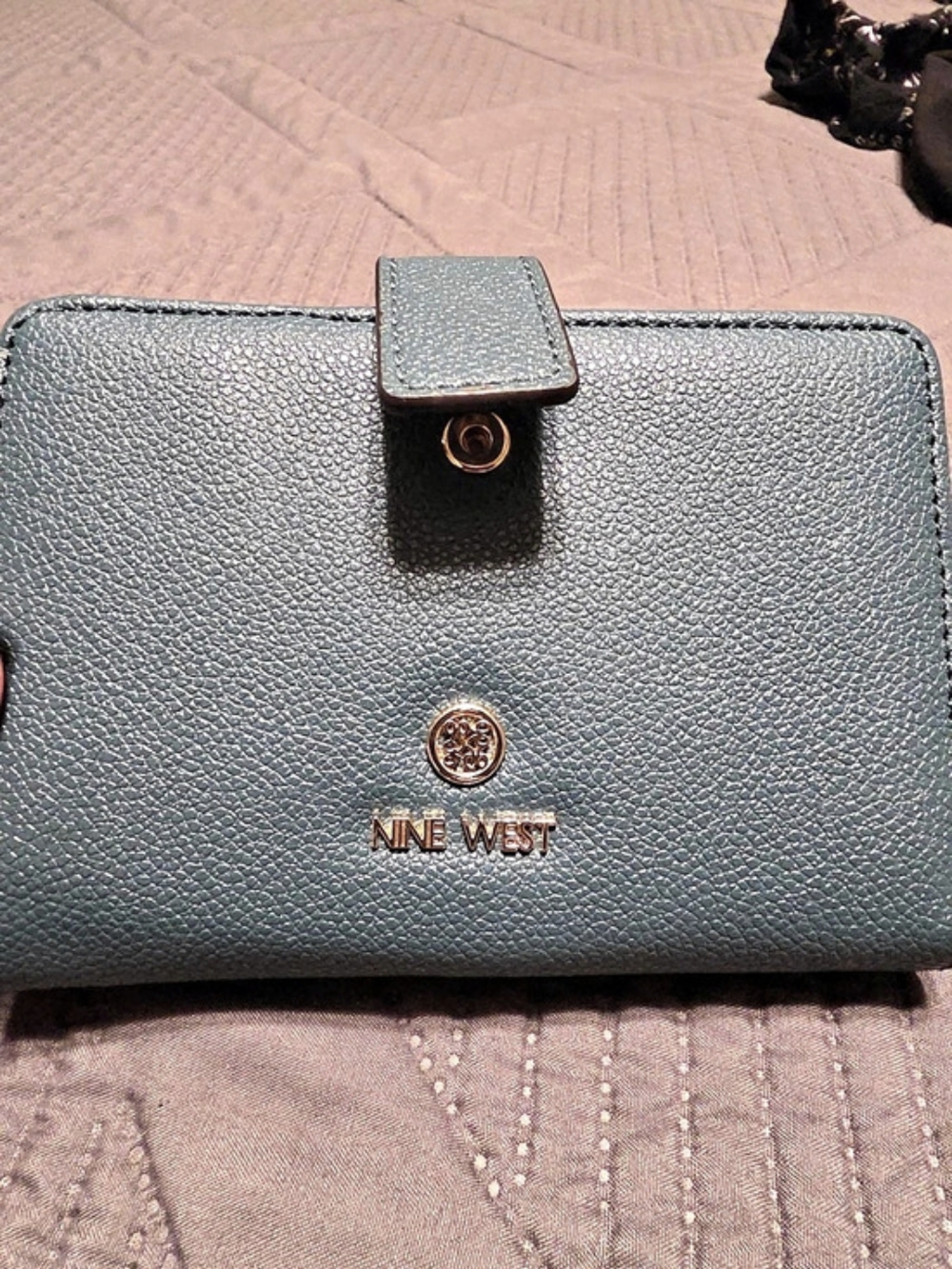 Nine West Zip Around Wallet in Teal